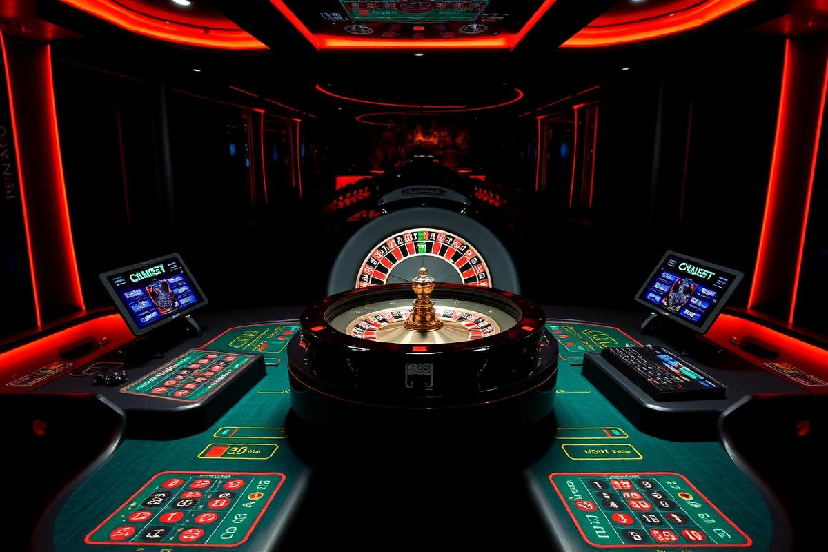 Multi-station electronic roulette terminal