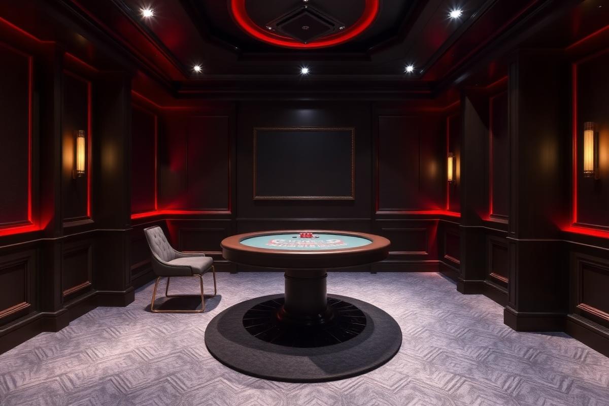 A private gaming salon configured for high-limit table play.